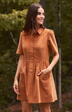 Mitzi Corduroy Dress - Chestnut