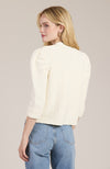 Cotton Blend Knit Cardigan - Ivory