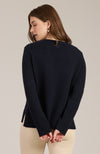 Cashmere Center Stitch Sweater - Navy