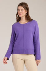 Cashmere Center Stitch Sweater - Light Violet