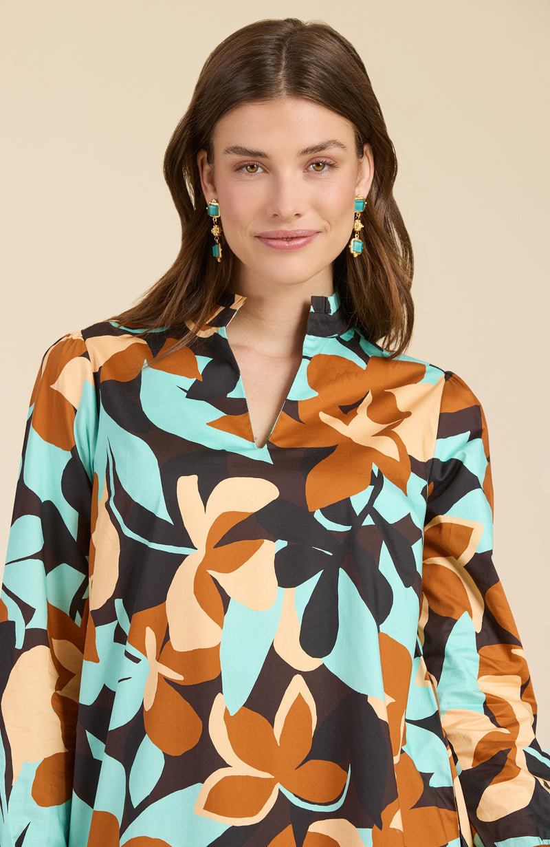 Lelah Butterscotch Floral Dress - Butterscotch Floral