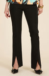 Margie Ponte Slit Front Pant - Black