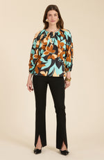 Sarah Butterscotch Floral Top - Butterscotch Floral