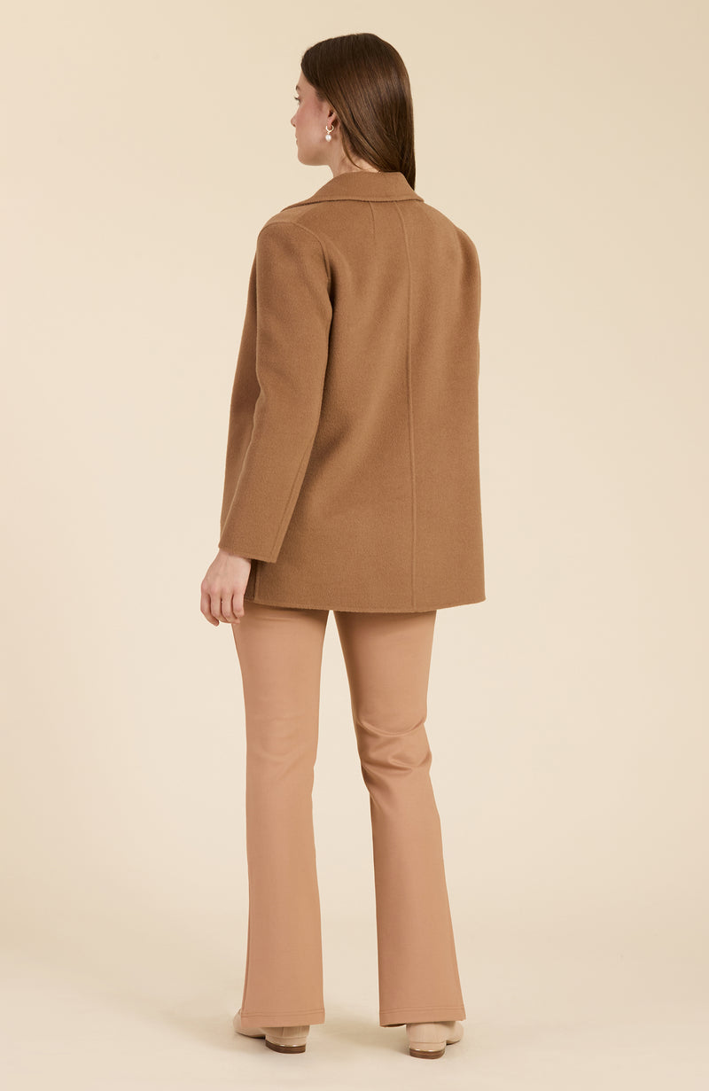 Shannon Solid Top Coat - Camel