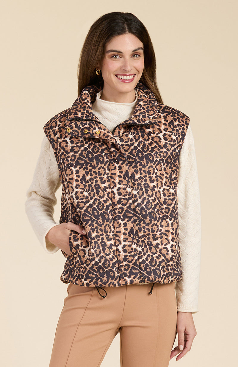 Cheetah Puffer Vest - Cheetah