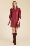 Sherri Vegan Leather Dress - Cayenne