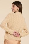 Cashmere Basketweave Sweater - Straw