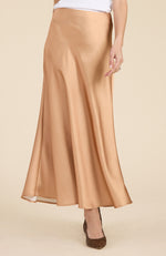 Edie Charmeuse Skirt - Champagne