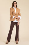 Taylor Vegan Leather Blazer - Caramel