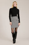 Ashley Check Skirt - Black White Check