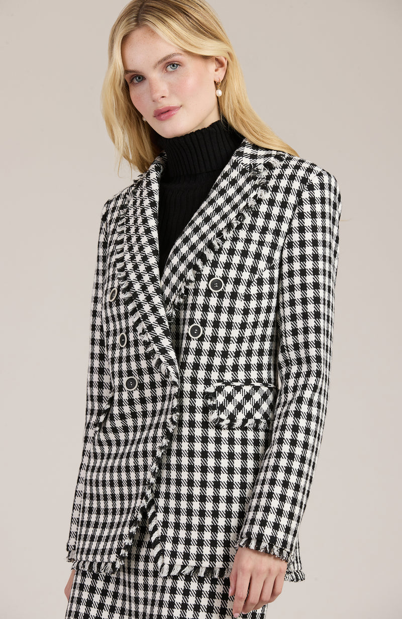 Tommy Check Blazer - Black White Check