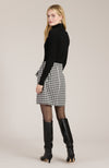 Ashley Check Skirt - Black White Check