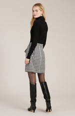 Ashley Check Skirt - Black White Check