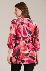 Cheri Velvet Pink Splash Tunic - Pink Splash