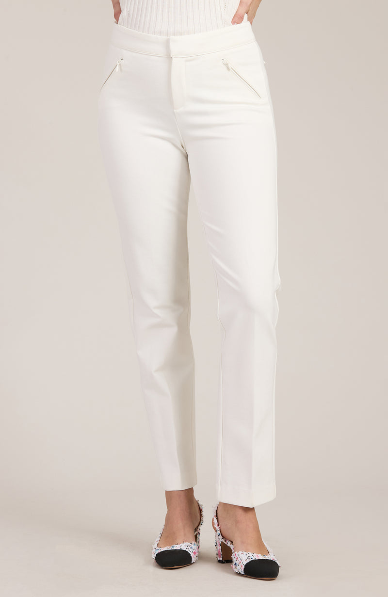 Maddie Ponte Pant - Ivory