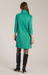 Kim Faux Suede Dress - Kelly Green