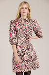 Vicky Cotton Pink Cheetah Dress - Pink Cheetah