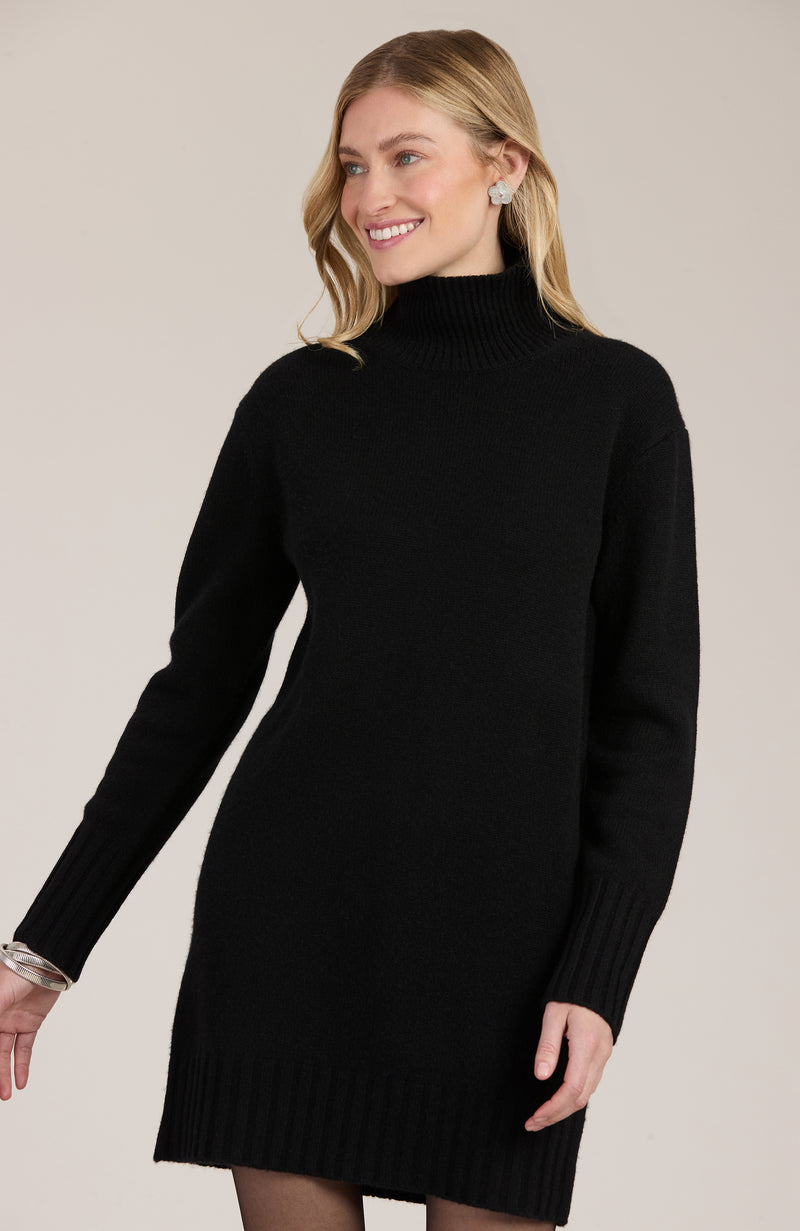 Donna Cashmere Blend Dress - Black