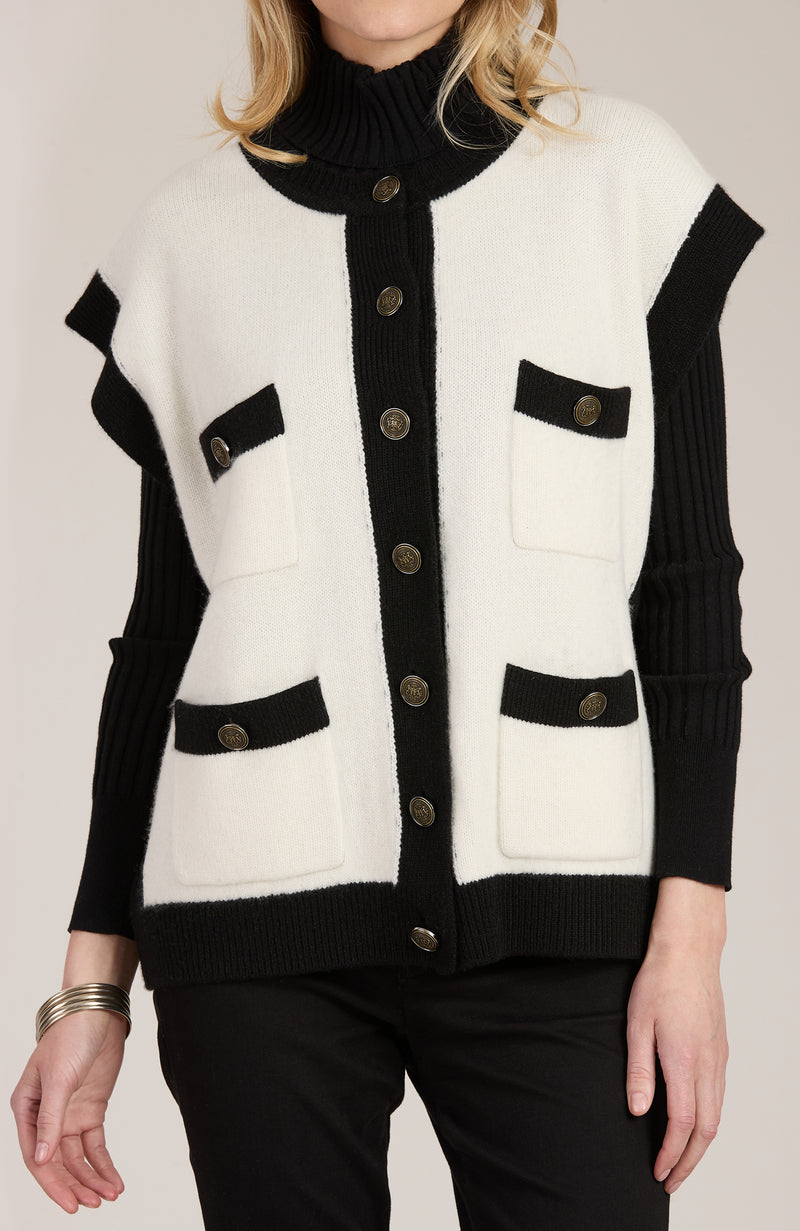 Cashmere Blend Vest - Ivory