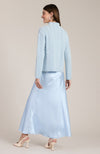 Edie Charmeuse Skirt - Light Blue