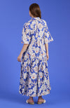 Cara Tiered Midi Dress - Sapphire Floral