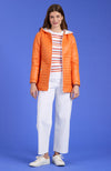 Martha Reversible Puffer Jacket - Mandarin Orange