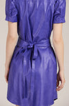 Veronica Vegan Leather Dress - Violet