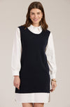 Scout Cashmere Twofer Dress - Navy