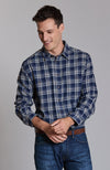 Cooperstown Plaid Work Shirt - Navy Plaid