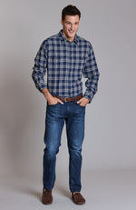 Cooperstown Plaid Work Shirt - Navy Plaid