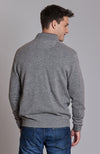 Cashmere 1/4 Zip Front Sweater - Heather Grey