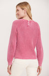 Mineral Wash Shaker Sweater - Dahlia