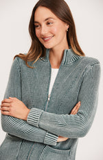 Mineral Wash Cardigan - Spruce