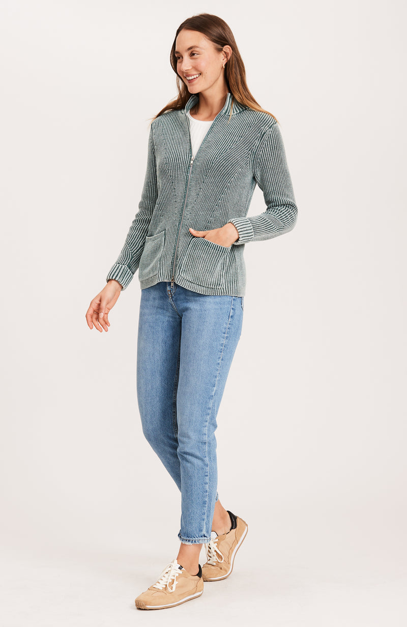 Mineral Wash Cardigan - Spruce