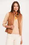 Faux Suede Moto Vest - Teddy Bear