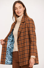 Plaid Car Coat - Teddy Bear Midnight