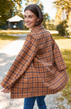 Plaid Car Coat - Teddy Bear Midnight