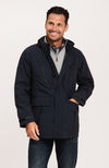 Zip Off Hood Bonded Parka - Navy